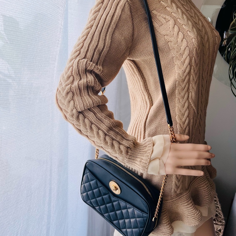 Authentic New Versace Medium Camera Bag Quilted L… - image 2